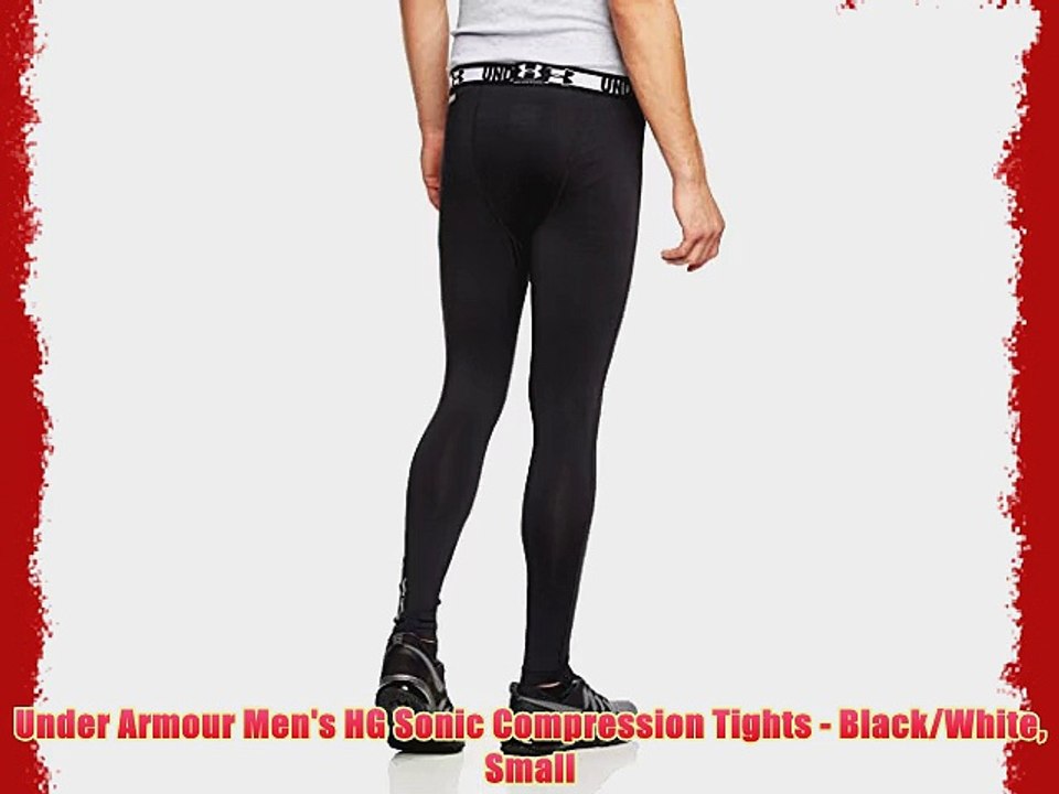 Under Armour Men's HG Sonic Compression Tights - Black/White Small