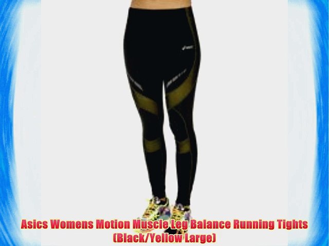 Asics Womens Motion Muscle Leg Balance Running Tights (Black/Yellow Large)  - video dailymotion