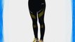 Asics Womens Motion Muscle Leg Balance Running Tights (Black/Yellow Large)