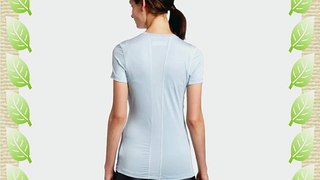 COLUMBIA Ladies Lightweight Short Sleeve Baselayer Light Blue L