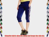 Adidas Women's Sport Essentials 3-Stripes 3/4 Trousers - Night Sky/Light Flash Red Small