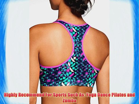 Jimmy Design New Season Compression Womens Printed Sports Bra Running Fitness Top Sparkle 32A
