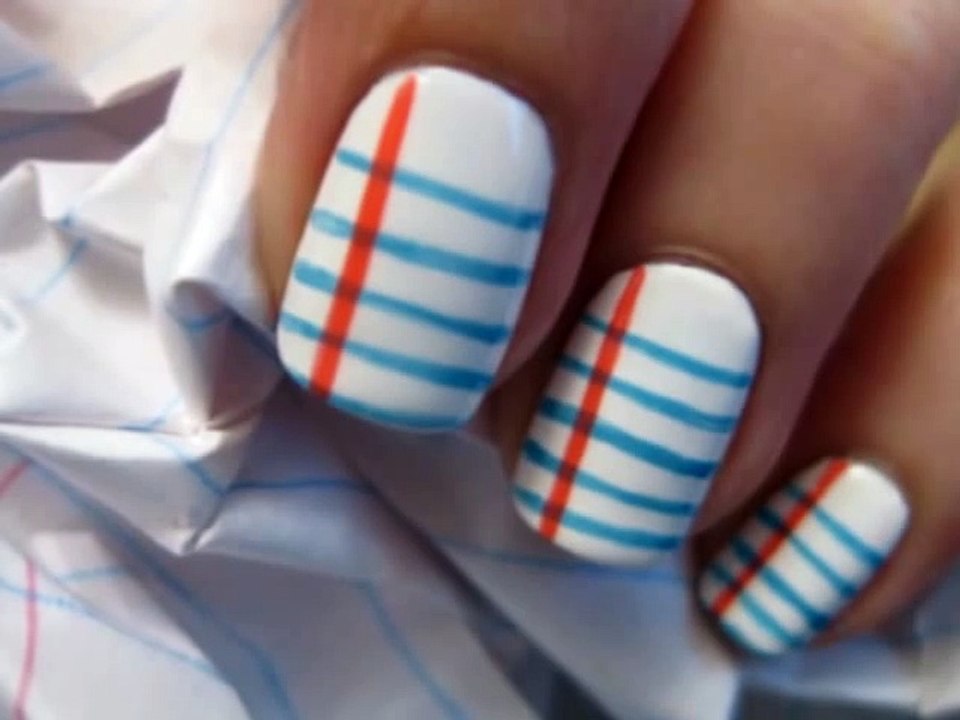Back To School - Notebook Nail Art