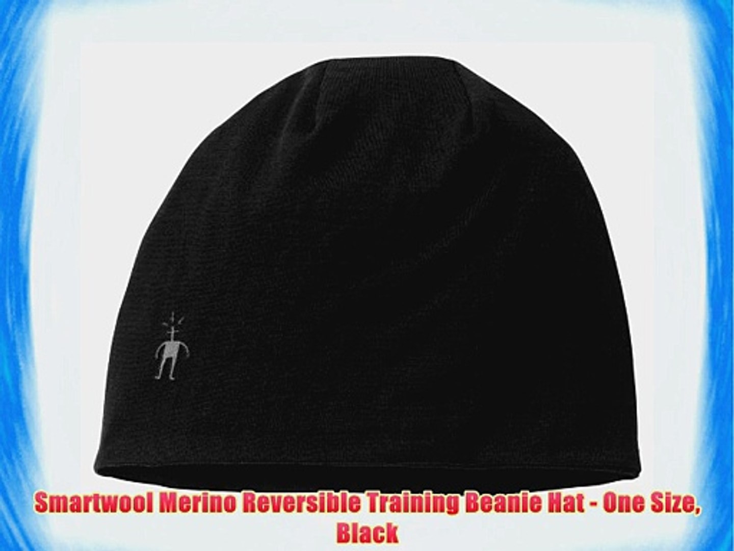⁣Smartwool Merino Reversible Training Beanie Hat - One Size Black