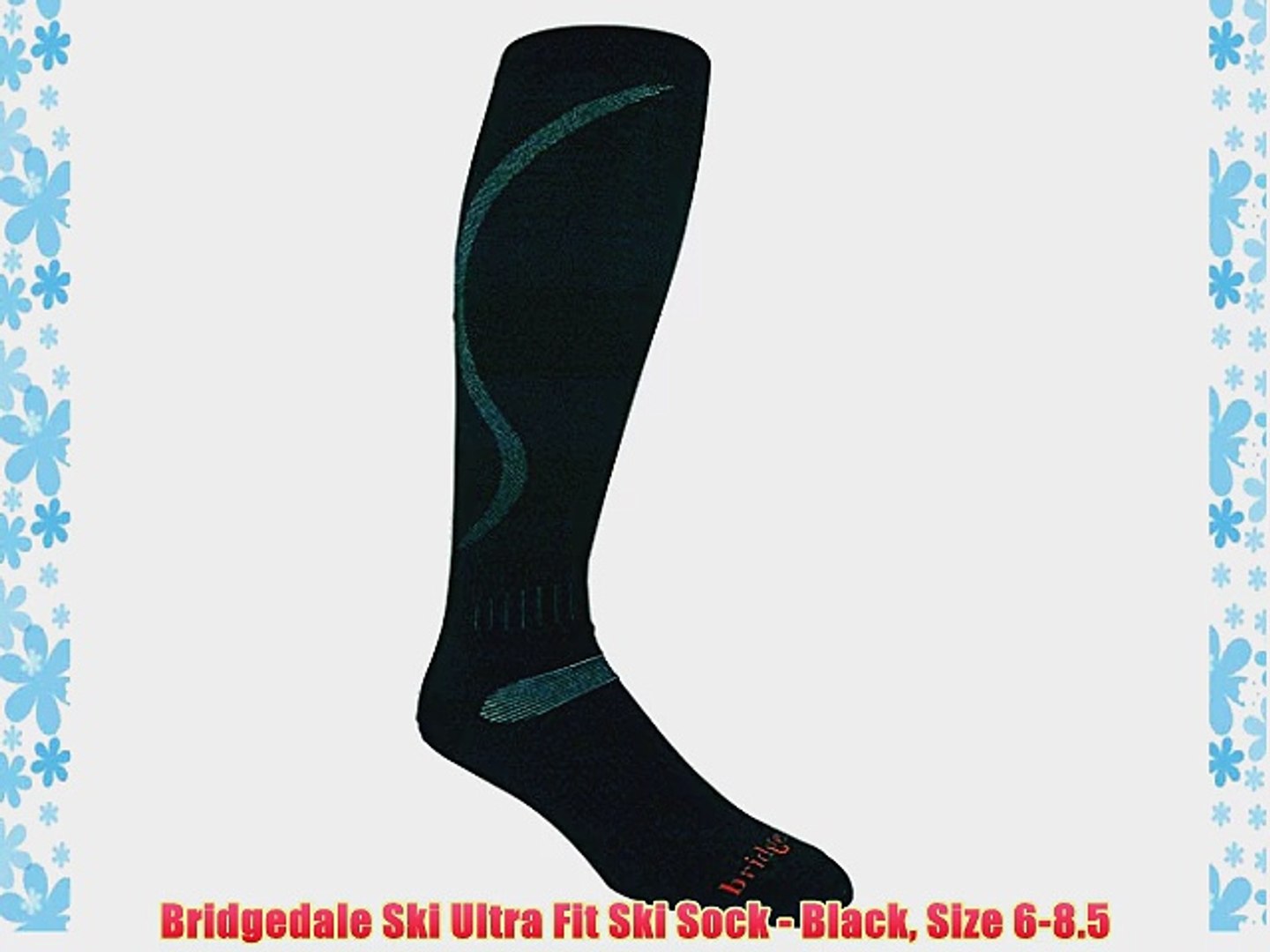 ⁣Bridgedale Ski Ultra Fit Ski Sock - Black Size 6-8.5