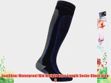 SealSkinz Waterproof Mid Weight Knee Length Socks-Black Grey-S