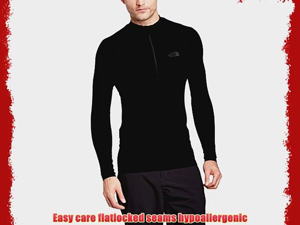 The North Face Men's Hybrid Zip Neck Long Sleeve Base Layer - TNF Black Large/X-Large