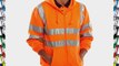 High Visibilty Hi Vis Orange Safety Hoody Hooded Sweatshirt Top (Large - 39-43 Chest)