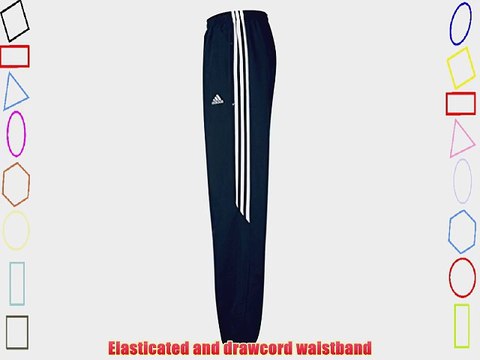 Adidas Mens 3S Samson Woven Tracksuit Bottoms 3 Stripe Joggers Performance Jog Pant Black/White