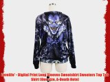Lovelife' - Digital Print Long Sleeves Sweatshirt Sweaters Top Tee Shirt (One size A-Death