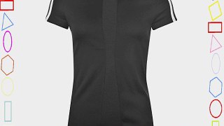 adidas Womens Ladies RSP Short Sleeves Sports Tee Top T Shirt Black/White (M) 12-14