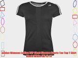 adidas Womens Ladies RSP Short Sleeves Sports Tee Top T Shirt Black/White (M) 12-14