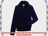 Russell Unisex Adults Authentic Zipped Hooded Sweatshirt French Navy Small