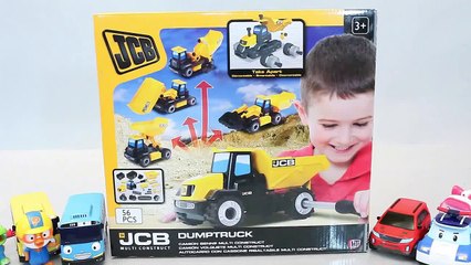 JCB 트럭 만들기 타요 또봇 폴리 뽀로로 장난감 мультфильмы про машинки грузовики Игрушки Dump Truck Car Toys