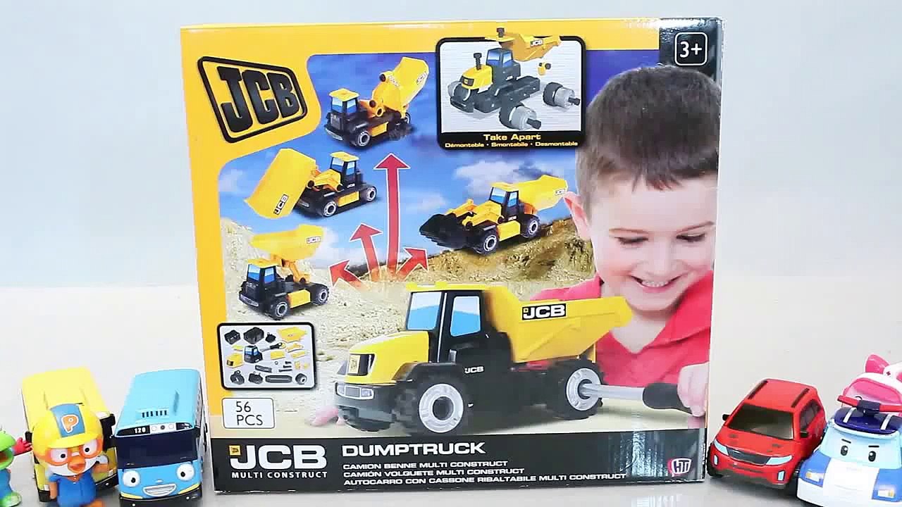 JCB 트럭 만들기 타요 또봇 폴리 뽀로로 장난감 мультфильмы про машинки грузовики Игрушки Dump Truck Car Toys