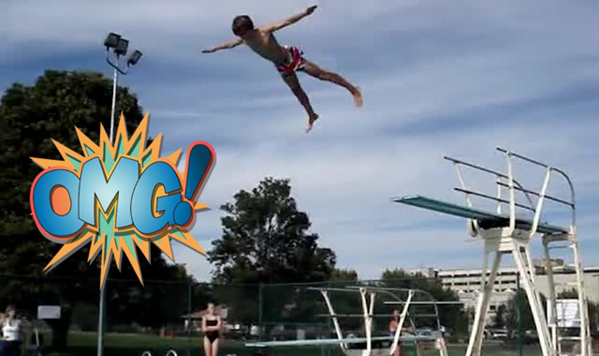 Saut de l'ange et un plat monstrueux (Piscine FAIL)
