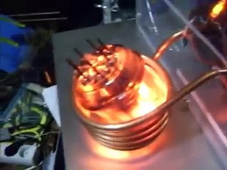 ГУ-29 in the induction heater- melting glass