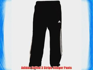 Mens Adidas 3 Stripe Cuffed Stinger Track Bottoms Tracksuit Pants Training M