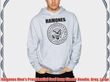 Ramones Men's Presidential Seal Long Sleeve Hoodie Grey Large