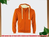 Heavyweight Full Zip Hoodie Concealed IPod/ Phone Pocket Reinforced Thumb Loops in Cuffs Super