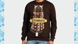 Doctor Who Men's Gold Dalek Crew Neck Long Sleeve Sweatshirt Brown X-Large