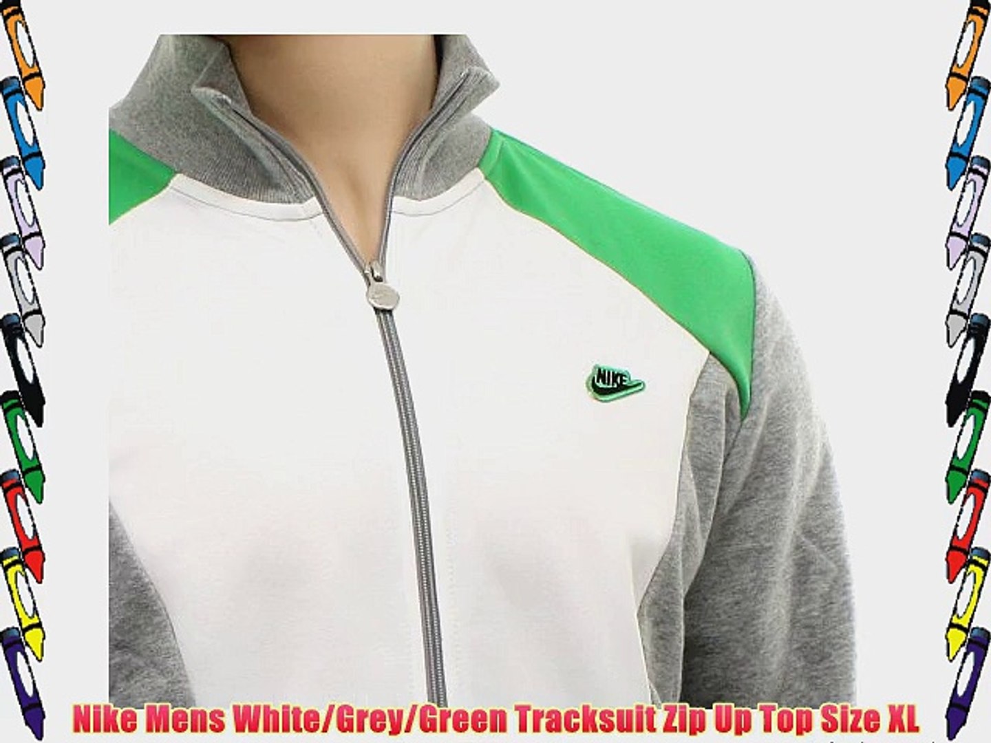 nike tracksuit grey and green