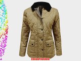 Fab Style Womens Padded Quilted Zip Button Jacket Ladies Coat Top Plus Sizes 16-20