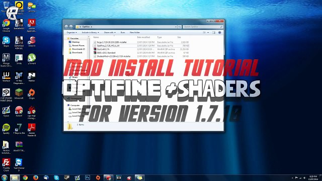 How to Install Minecraft Optifine + Shaders Mod 1.7.10 & SEUS Shader Pack