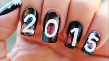 Decoracion de uñas para fin de año 2015 - New year nail art