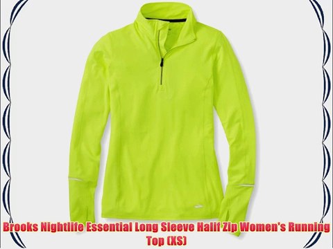Brooks Nightlife Essential Long Sleeve Halif Zip Women's Running Top (XS)
