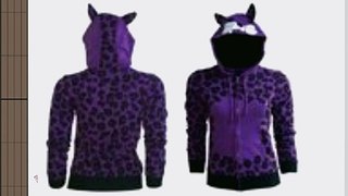 Generic - Leopard Print Hoodie - Purple - X-Large