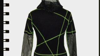 Dark Star Cotton Net Layered-effect Inside-out Stitch Hooded Top DS/TS/7105 (Black/Green One