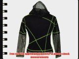 Dark Star Cotton Net Layered-effect Inside-out Stitch Hooded Top DS/TS/7105 (Black/Green One