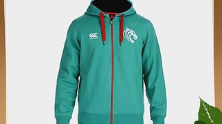 2014-2015 Leicester Tigers Rugby Full Zip Hoody (Green)
