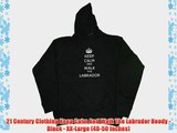 21 Century Clothing Keep Calm And Walk The Labrador Hoody - Black - XX-Large (48-50 inches)