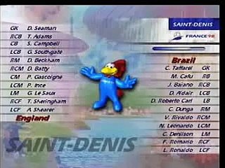 FIFA world cup 98: ps1:England Vs Brasil