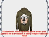 Ceasefire Annie Hoodie - Zip through hoodie military green Annie WoD pin-up art designed by