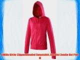 AWDis Girlie (Zipped Hooded Sweatshirt Hoodie) Zoodie Hot Pink M