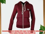 Converse Women's Hoodie Jacket Core CHK Patch 05781C FZ Hoodie Maroon T-shirt Damen:xs