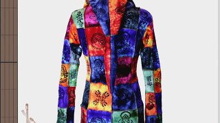 The Hippy Clothing Co. Nepalese Hand Painted Patchwork Hoodie M/L
