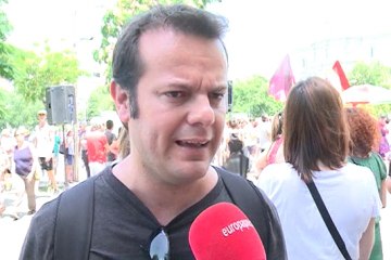 Manifestación en apoyo a Grecia y al voto negativo