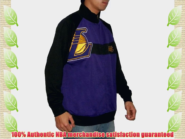NBA Los Angeles Lakers Mens Dri-Fit Zip-Up Sweatshirt with Embroidered Logo Large Purple