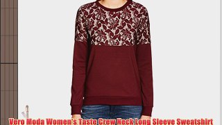 Vero Moda Women's Taste Crew Neck Long Sleeve Sweatshirt Sweatshirt Purple (Winetasting/Underlace