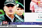 Ministro Urresti pidió disculpas a damas que fueron mencionadas en tuit