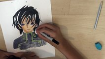 Drawing Lelouch from Code Geass (Copic Markers)