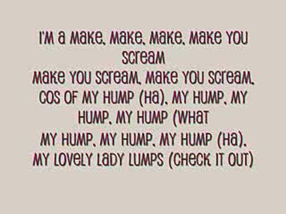 Black Eye Peas My Humps LYRICS !!(WORDS ON SCREEN) video Dailymotion