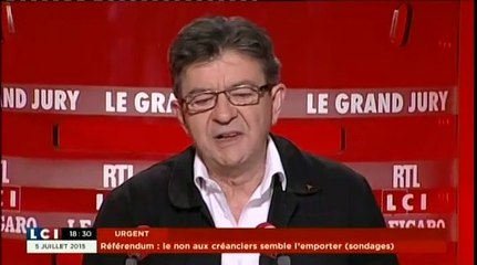 Le "non" en tête en Grèce: "La victoire d'une méthode et l'échec d'un projet sournois" selon Mélenchon