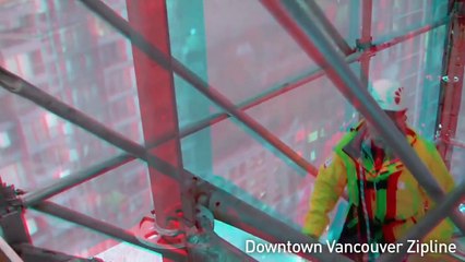 Arrival into Vancouver (and Robson Square zipline in 3d!)