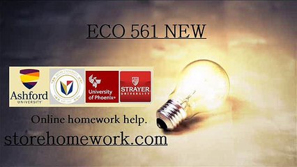 ECO 561 Complete Class NEW - NO DQ's