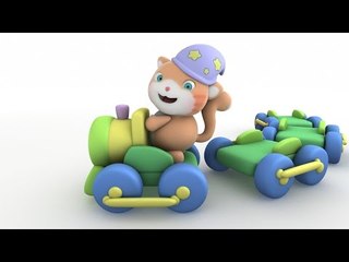 Looi the cat on a Train - Looi Shorts for Kids